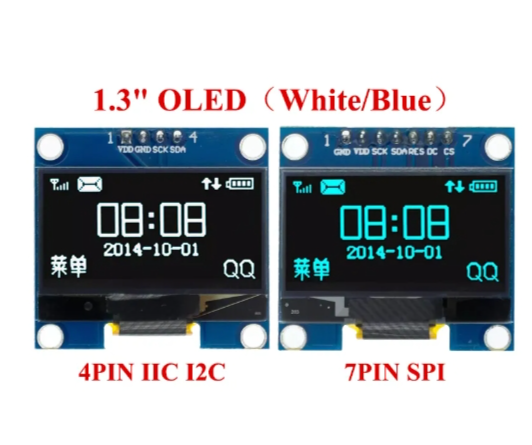 1.3" OLED Module 1.3 inch Display Module White/Blue 128X64SPI/IIC I2C Communicate Color 1.3 Inch OLED LCD LED Display Module